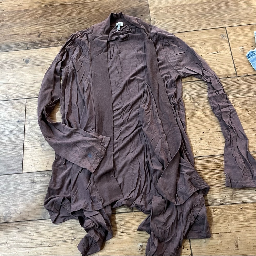 Splendid Draped Brown Cardigan